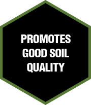 PROMOTES GOOD SOIL QUALITY